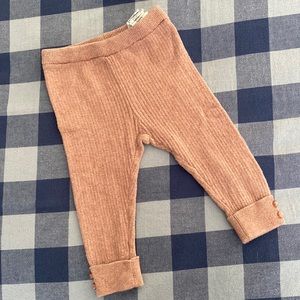 Zara 6-9 month knit leggings in mauve marl